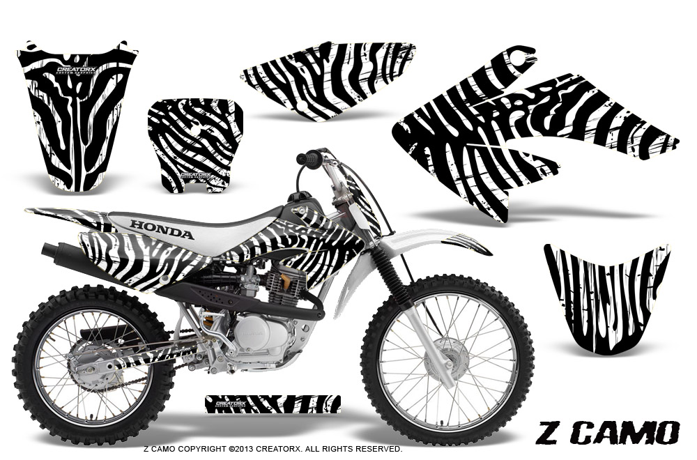 CRF 70-80-100 Graphics Kit ZCamo White